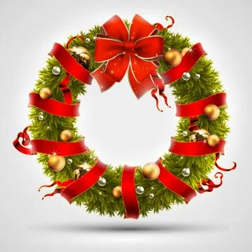 Christmas wreath design Illustrazione stock