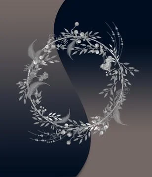 Christmas Wreath design Stock Illustration