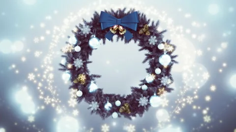 Christmas Wreath Stock Footage 222034319