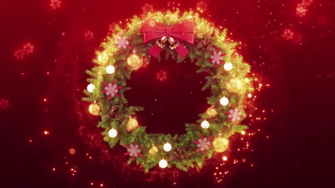 Christmas Wreath Stock Footage 254070771