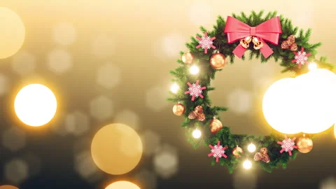 Christmas Wreath Stock Footage 254555744