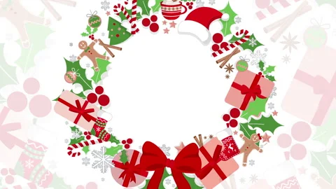 Christmas wreath Video stock 260105182