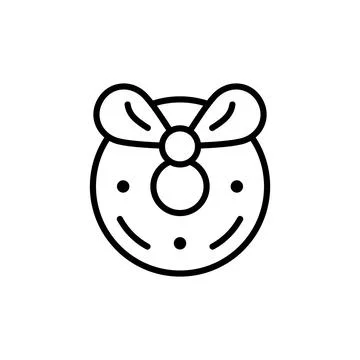 Christmas wreath icon Stock Illustration