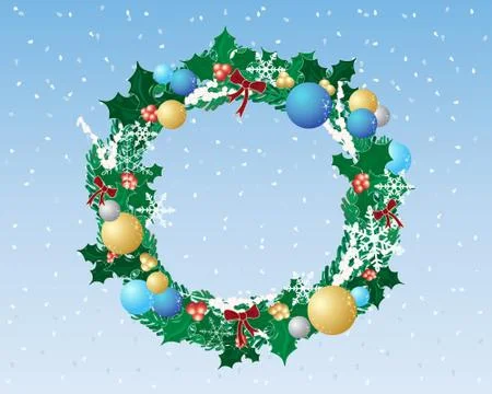 Christmas wreath Stock Illustration