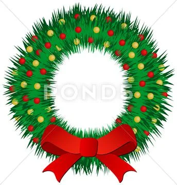 Christmas Wreath Stock Illustration