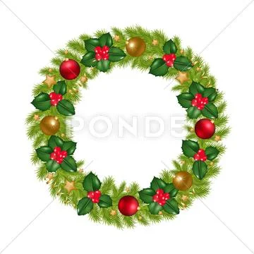 Christmas wreath Stock Illustration