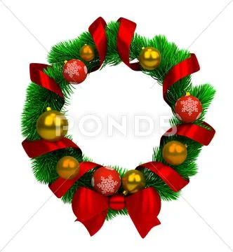 Christmas wreath Stock Illustration