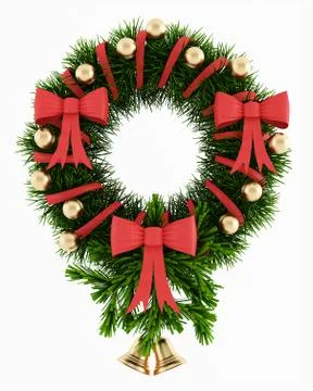 Christmas wreath Stock Illustration