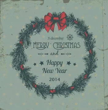 Christmas wreath Stock Illustration