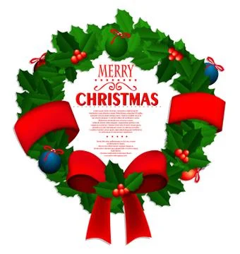 Christmas wreath Stock Illustration