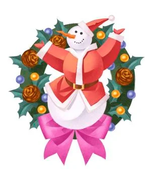 Christmas wreath Ilustração Stock