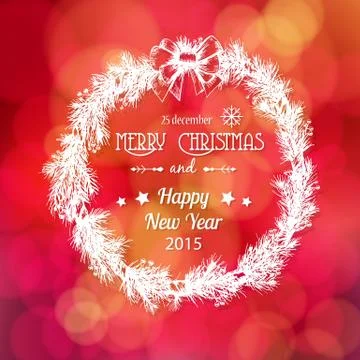 Christmas wreath Illustrazione stock