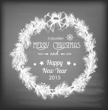 Christmas wreath Stock Illustration