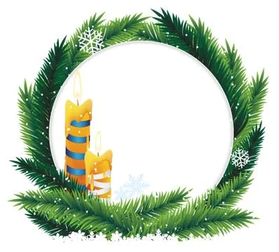 Christmas wreath Stock Illustration