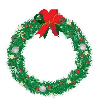 Christmas wreath Stock Illustration