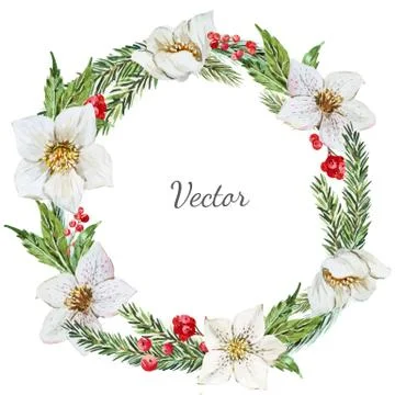 Christmas wreath Stock Illustration