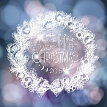Christmas wreath Stock Illustration