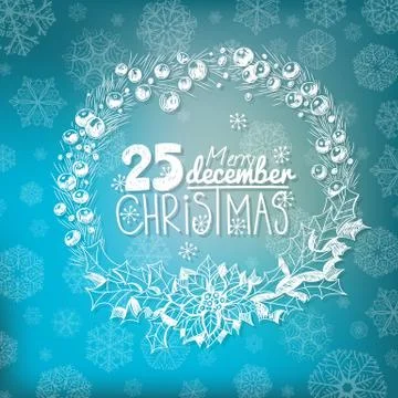 Christmas wreath Stock Illustration