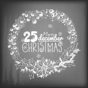 Christmas wreath Stock Illustration