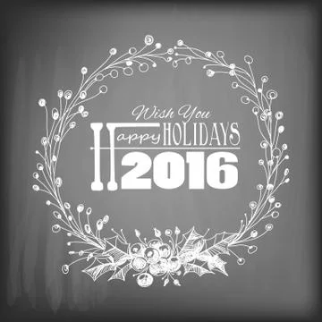 Christmas wreath Illustrazione stock