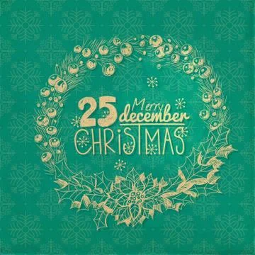Christmas wreath Stock Illustration