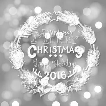 Christmas wreath Stock Illustration