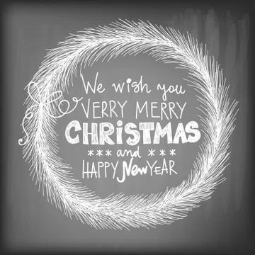 Christmas wreath Stock Illustration