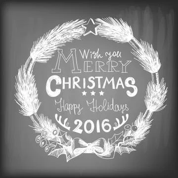 Christmas wreath Stock Illustration