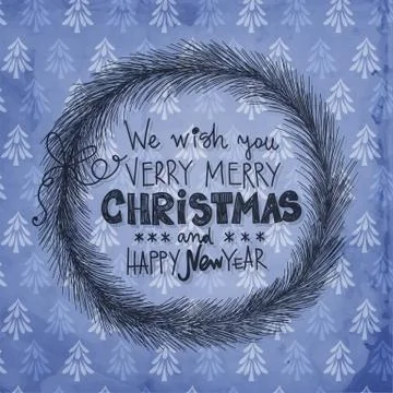 Christmas wreath Stock Illustration