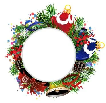 Christmas wreath Stock Illustration