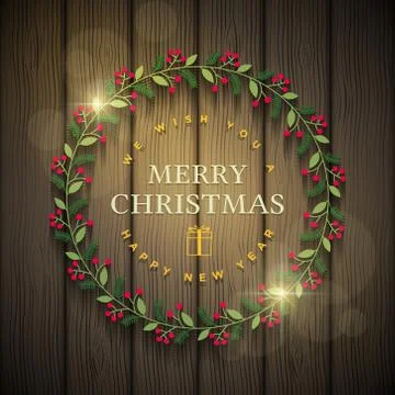 Christmas Wreath Stock Illustration