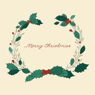 Christmas Wreath Stock Illustration