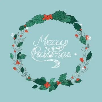 Christmas Wreath Stock Illustration