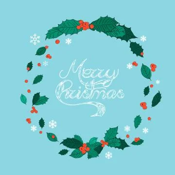 Christmas Wreath Stock Illustration