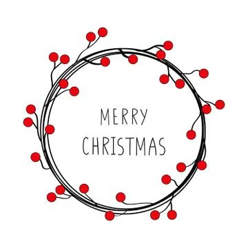 Christmas wreath Stock Illustration