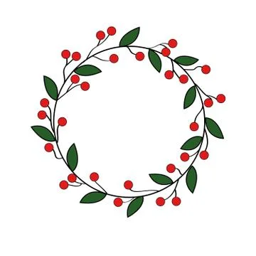 Christmas wreath Stock Illustration