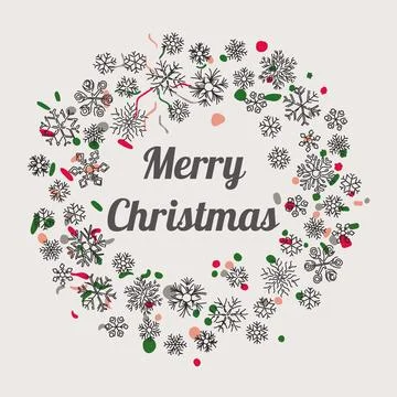 Christmas wreath Stock Illustration