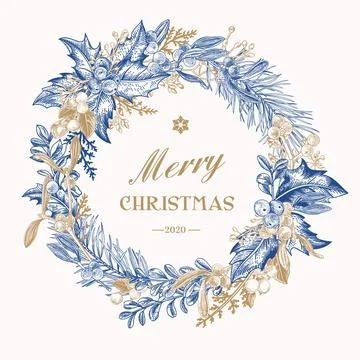 Christmas wreath. Stock Illustration