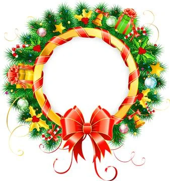 Christmas Wreath Stock Illustration