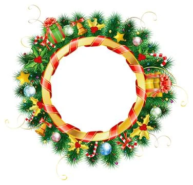 Christmas Wreath Stock Illustration