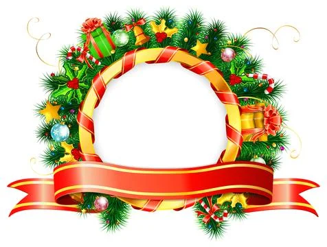 Christmas Wreath 스톡 일러스트