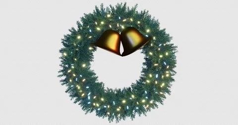 Christmas Wreath Overlay Stock Footage 258659871