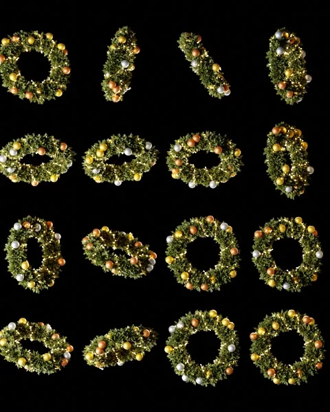 Christmas wreath pattern 스톡 동영상 292009303