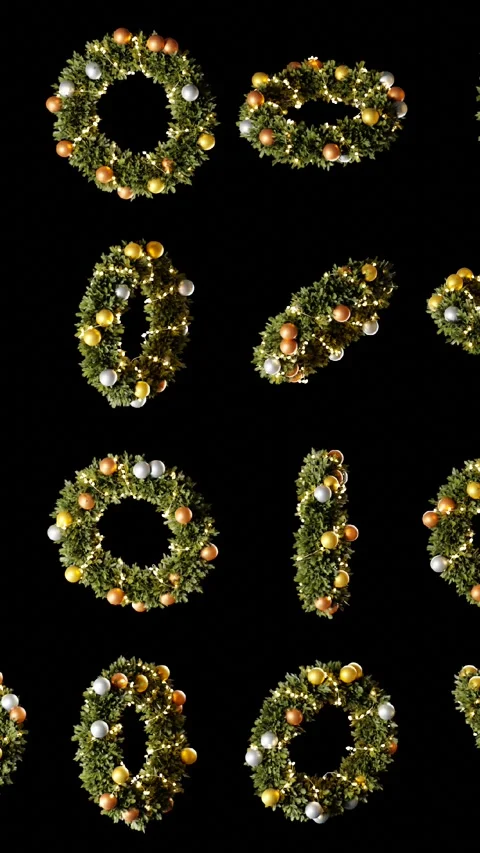 Christmas wreath pattern 스톡 동영상 292009824
