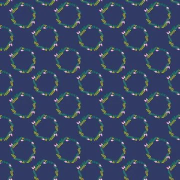 Christmas wreath pattern Stock Illustration