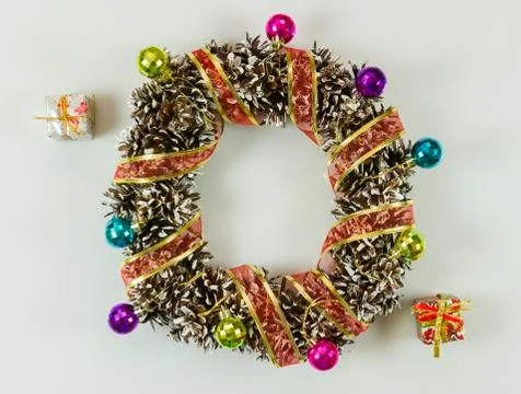 Christmas wreath Stock Photos