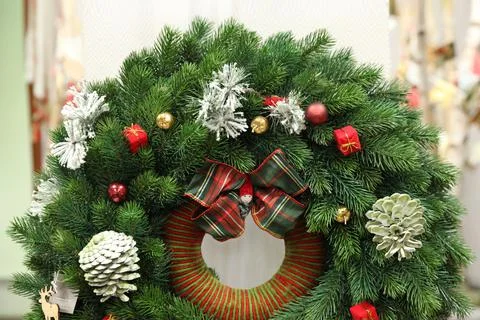 Christmas wreath of tree Stock Photos