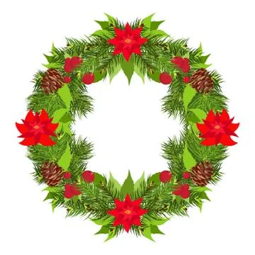 Christmas wreath vector Stock Illustration