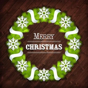 Christmas wreath vector Stock Illustration