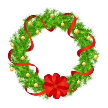 Christmas wreath vector Stock Illustration